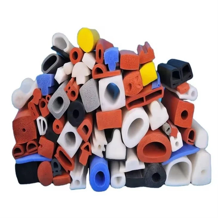 High Quality Custom Extruded Silicone Foam Rubber Profiles Seal Strips