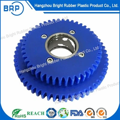 Uchel trachywiredd plastig gêr helical plastig dwbl helical neilon gerau pinion bach gerau llyngyr bach